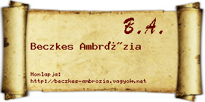 Beczkes Ambrózia névjegykártya